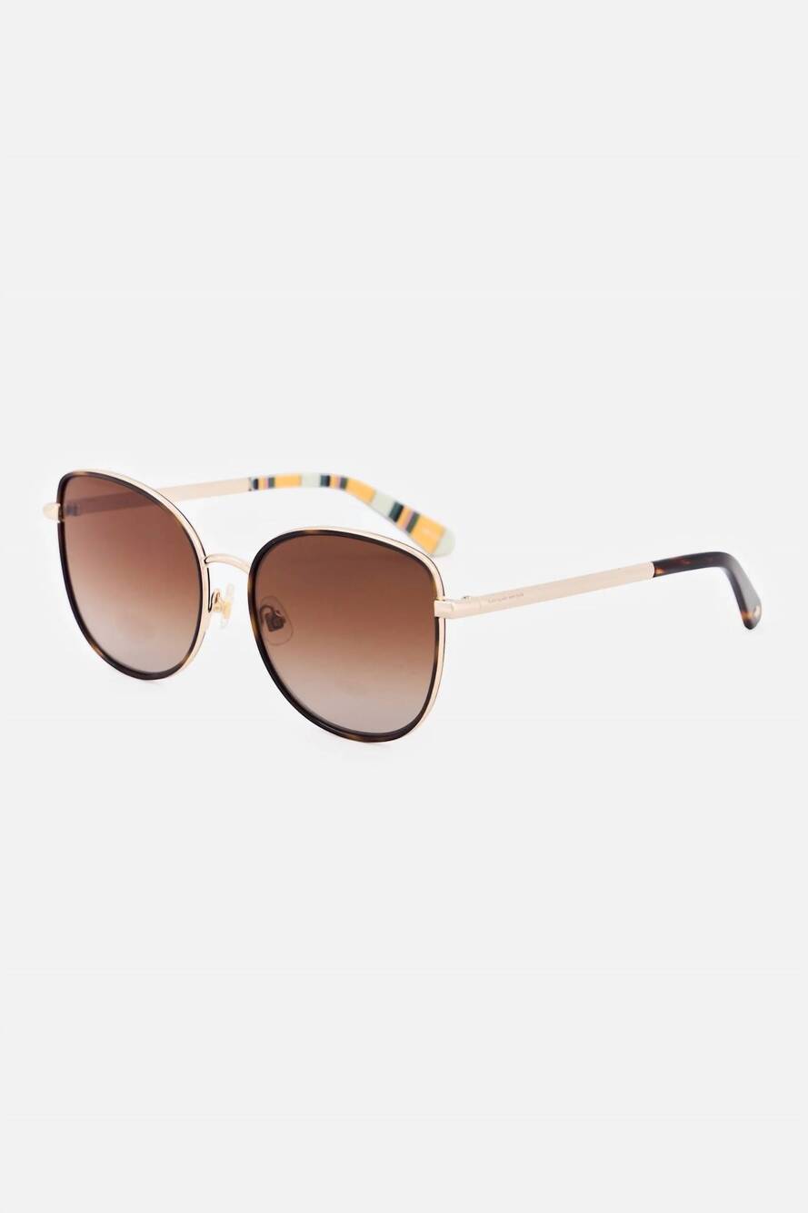 NEW KATE SPADE women's maryam sunglasses in gold/havana